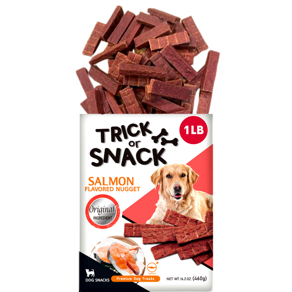 Dog Snack - Delicious Tender & Healthy Trick Or Snacks Salmon Original Flavored Nugget