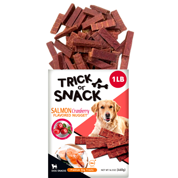 Dog Snack - Delicious Tender & Healthy Trick Or Snacks Salmon Cranberry Flavored Nugget