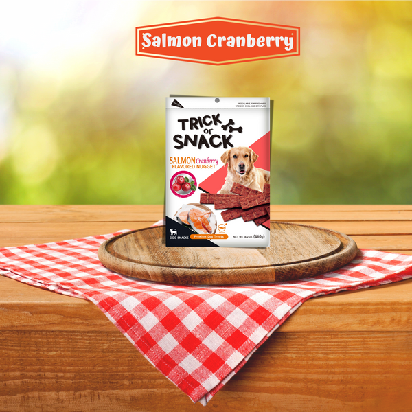 Dog Snack - Delicious Tender & Healthy Trick Or Snacks Salmon Cranberry Flavored Nugget