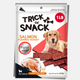 TRICK OR SNACK Premium 1lb Dog Jerky Treats | Dog Training | Dog Walking | Natural Grillers | Healthy Smoked Beef Chicken Salmon Chews Snacks (Salmon Original Nugget)